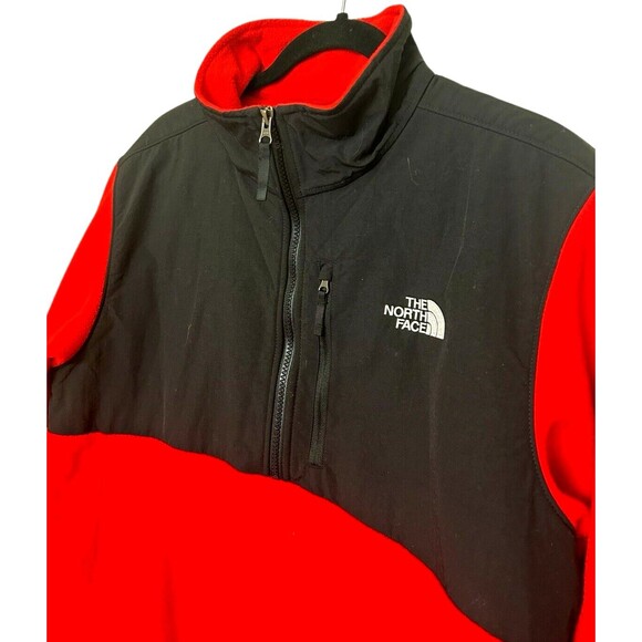 The North Face 200 Tundra Men's Red Black Pullover 1/2 Zip Fleece Jacket Sz L - Picture 3 of 7